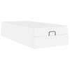 vidaXL Рамка за легло с матрак с матрак 2 pcs Бяло ПВЦ