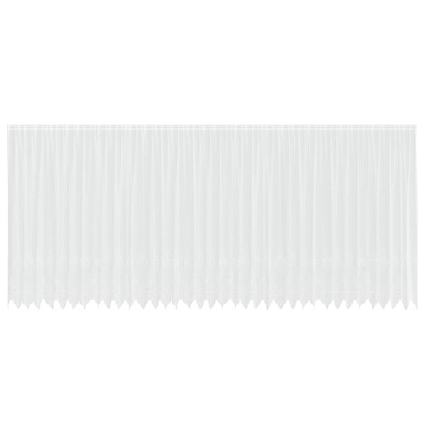 vidaXL Перде от дантела С завеси Бяло 900 x 240 см Полиестер