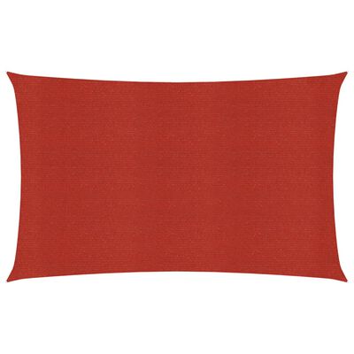 vidaXL Платно-сенник, 160 г/м², червено, 2x4 м, HDPE