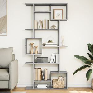 vidaXL Библиотека, сив сонома, 92x29x188 см, инженерно дърво