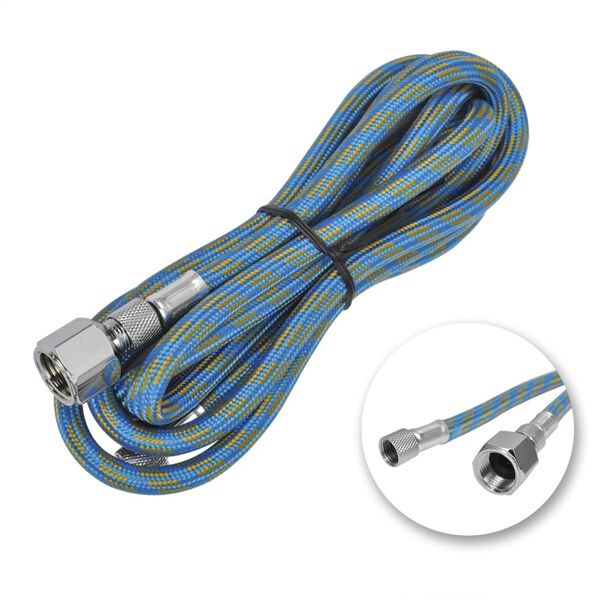 vidaXL Комплект аерограф със стъклен буркан, дюзи 0,2 / 0,3 / 0,5 мм