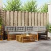 vidaXL Комплект дивани за открито 5 pcs Естествено и светло сиво