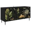 vidaXL ТВ шкаф RHENEN 102 x 33 x 51 см Черен дъб Инженерна дървесина