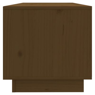 vidaXL ТВ шкаф, меденокафяв, 90x35x35 см, бор масив