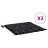 vidaXL Възглавници за градински стол 2 бр черно каре 50x50x4 см плат