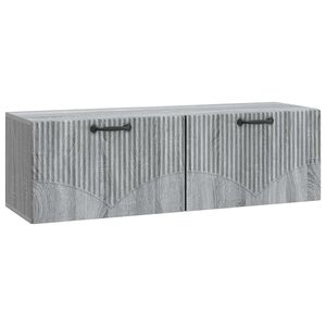 vidaXL Стенно монтиран ТВ шкаф Сива сонома 98 x 31 x 30 см