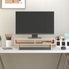 vidaXL Поставка за монитор, 60x27x14 см, бор масив