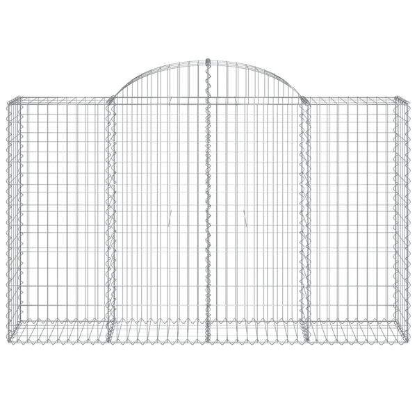 vidaXL Габионни кошници арка 5 бр 200x50x120/140см поцинковано желязо