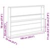 vidaXL Етажерка за списания с рафт 2 pcs Сив Сонома 100 x 12 x 70 см