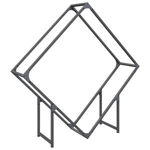 vidaXL Стелаж за дърва за огрев Антрацит 100x25x100 cm