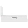 vidaXL Легло с място за съхранение Чисто бяло 100 x 200 cm Изкуствена