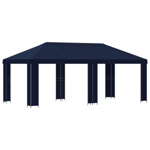vidaXL Градинска беседка 6 x 3 m Синьо Полиестер и стомана 190 gsm