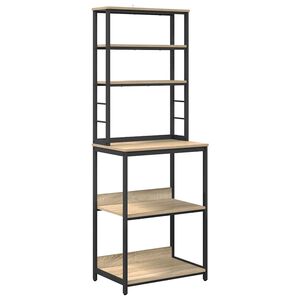 vidaXL Кухненски рафт Сонома дъб 60 x 40 x 168 см Инженерно дърво