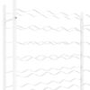 vidaXL Стойка за вино за 48 бутилки, бяла, метал