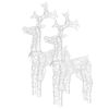 vidaXL Коледна украса северни елени, 2 бр, 60x16x100 см, акрил