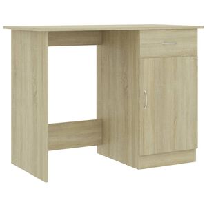 vidaXL Бюро, дъб сонома, 100x50x76 см, инженерно дърво