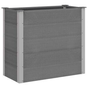 vidaXL Градинска повдигната леха, WPC, 100x50x91 см, сива