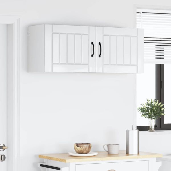 vidaXL Кухненски шкаф 2 pcs Лъскаво бяло 50 x 31 x 40 см