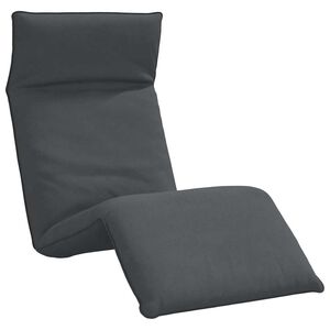 vidaXL Сгъваем шезлонг, антрацит, 175x54x8,5 см, оксфордски плат
