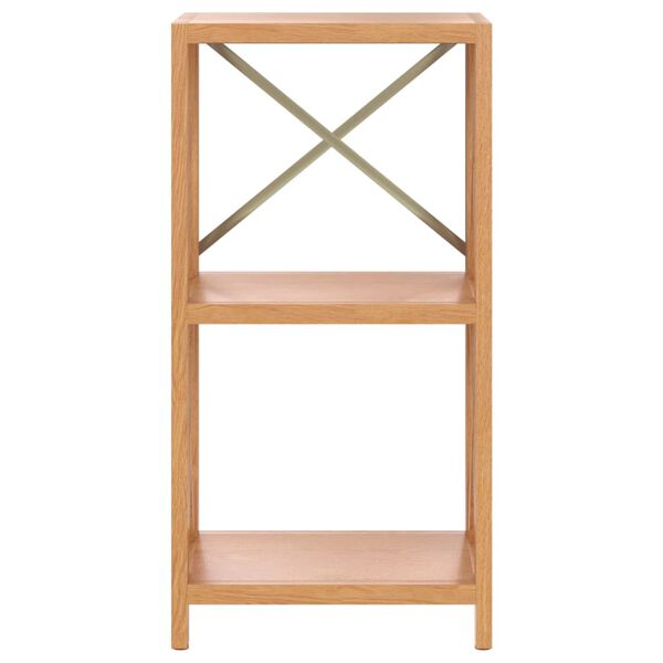 vidaXL Етажерка на 3 нива, 40x30x78 см, дъб масив
