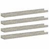 vidaXL Стенни рафтове, 4 бр, бетонно сиви, 60x9x3 см
