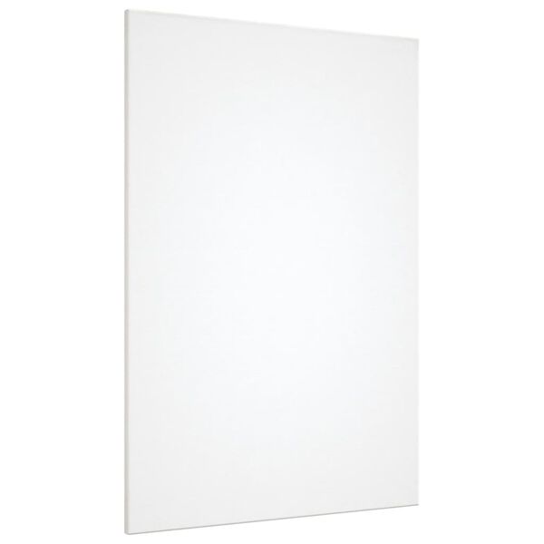 vidaXL Опънати канави, 12 бр, бели, плат и масивно борово дърво