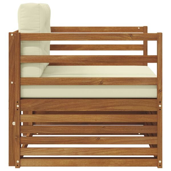 vidaXL Комплект дивани за открито Солидно акациево дърво и полиестер