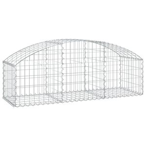 vidaXL Дъговидна габионна кошница 150x50x40/60 см поцинковано желязо
