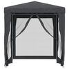 vidaXL Парти палатка с 4 мрежести странични стени антрацит 2x2 м HDPE