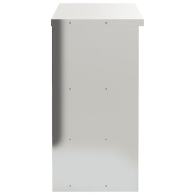 vidaXL Кухненски стенен шкаф с рафтове, неръждаема стомана