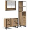 vidaXL Комплект мебели за баня 3 бр. Дъб 35 x 37,5 x 166 см