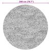 vidaXL Килим HUARTE с къс косъм, мек и миещ се, сив, &Oslash; 200 см