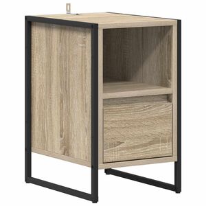 vidaXL Нощно шкафче Сонома 39,5 x 30 x 50 см Инженерна дървесина