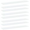 vidaXL Рафтове за етажерка, 8 бр, бели, 100x20x1,5 см, ПДЧ