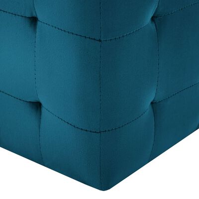 vidaXL Пуфове, 2 бр, сини, 30x30x30 см, кадифен текстил