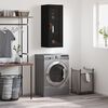 vidaXL Стенен шкаф черен 34,5x34x90 см