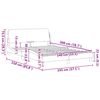 vidaXL Рамка за легло с табла Dover, розова, 140x200 см, кадифе