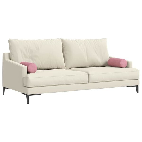 vidaXL Възглавници валяци 2 pcs Розово Ø 15 x 40 см Кордюрова тъкан