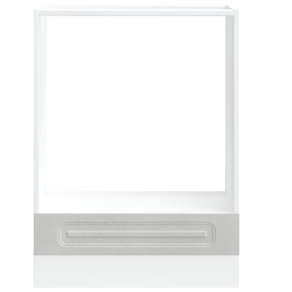 vidaXL Шкаф за фурна, Kalmar, бетонно сив, инженерно дърво