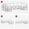 vidaXL Комплект дивани за открито 9 pcs Натурален и Бежов