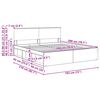 vidaXL Рамка за легло с таблото Черно 180 x 200 cm Инженерно дърво