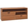 vidaXL ТВ шкаф, 90x30x40 cм, тиково дърво масив