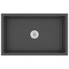 vidaXL Ръчно изработена кухненска мивка, черна, неръждаема стомана