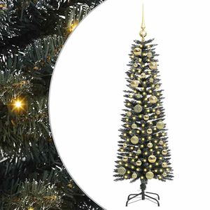 vidaXL С изкуствено коледно дърво с 150 LED светодиода Зелен 120 cm