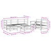 vidaXL Градински комплект, 7 части, дугласко дърво масив
