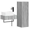 vidaXL Комплект мебели за баня 2 бр. Сив Сонома 33 x 34,5 x 100 см