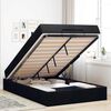 vidaXL Рамка за легло с матрак с матрак 2 pcs Черно текстил