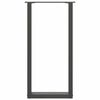 vidaXL Крака за конзолна маса, U-образни, 2 бр., антрацит, 38 x (72-73) см, стомана