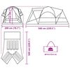 vidaXL Семейна палатка тунелна 8 местна сиво-оранжева водоустойчива