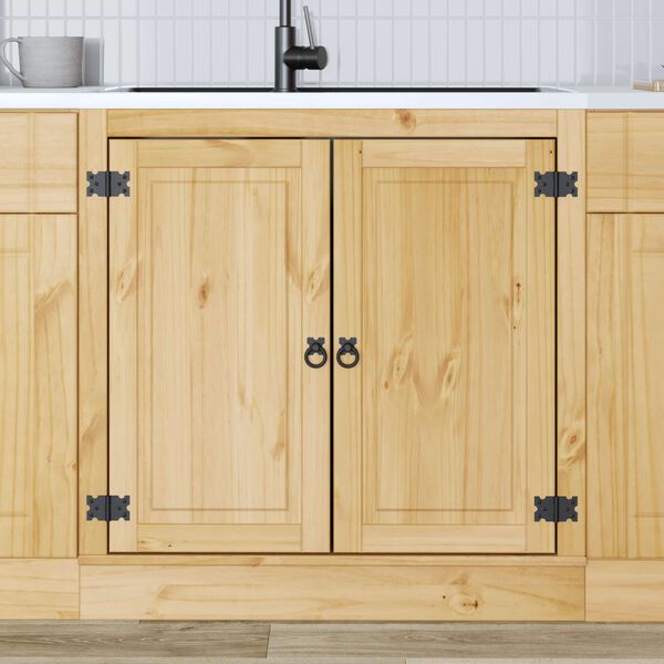 vidaXL За шкафове с врата Меден 80 x 46 x 81,5 см Солидно борово дърво